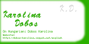 karolina dobos business card